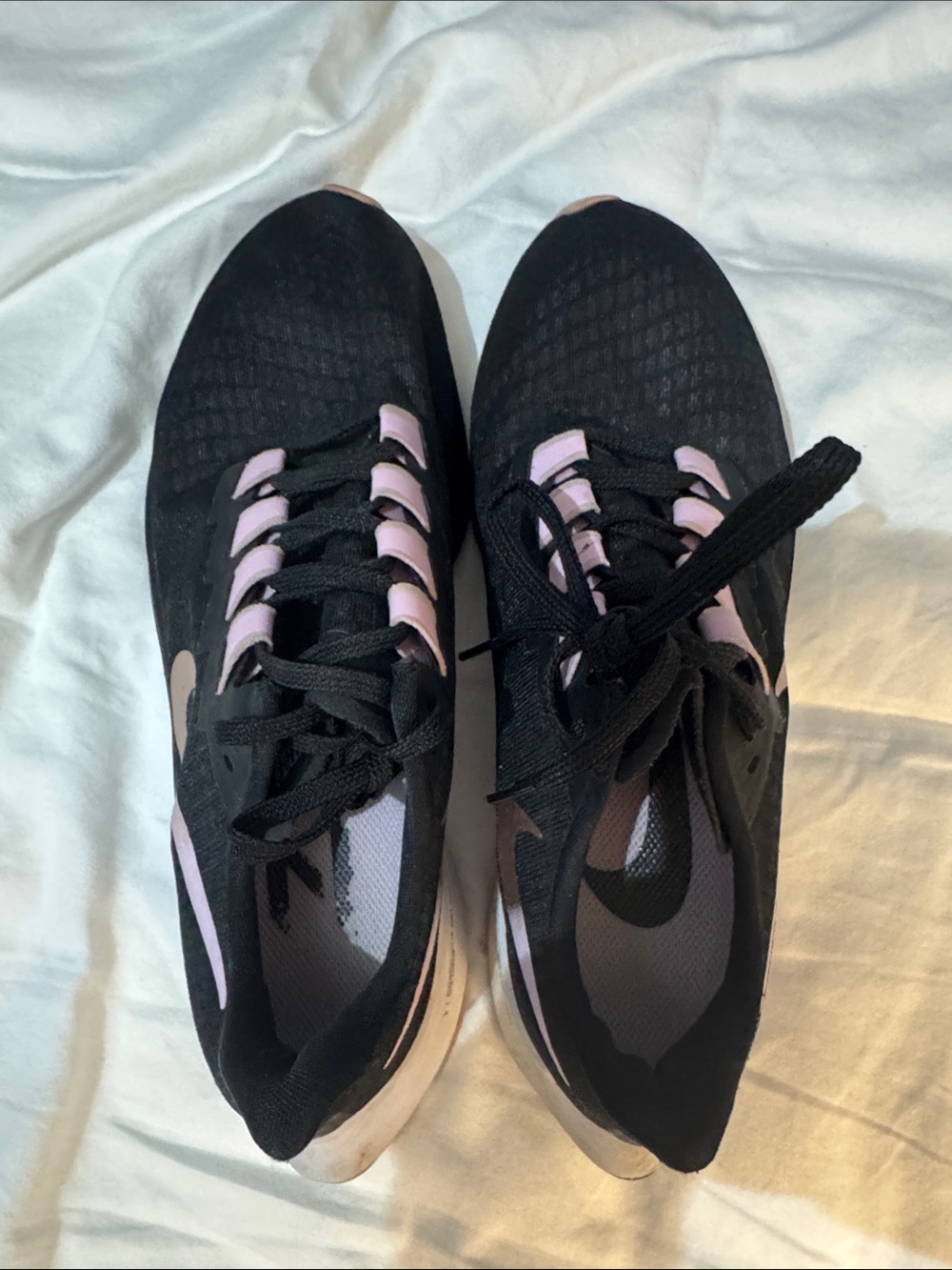 Nike Women’s Zoom Pegasus 37 Black and Light Pink Running Sneakers